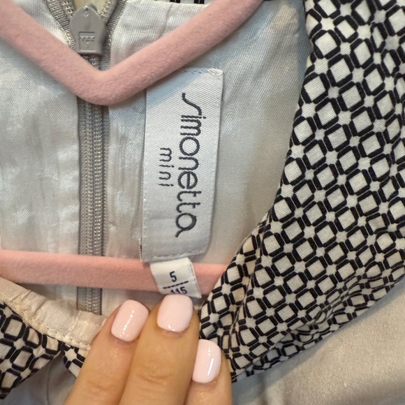Simonetta Mini Geometric Pattern Dress - Picture 4 of 4